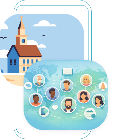 Gráfico ilustrando crescimento e organização da igreja